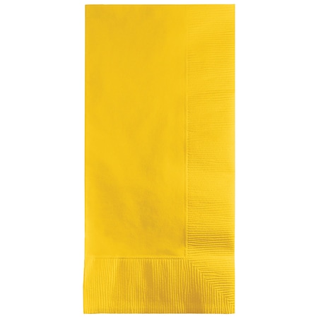 Touch Of Color 4" x 8" School Bus Yellow Dinner Napkins 600 PK 671021B